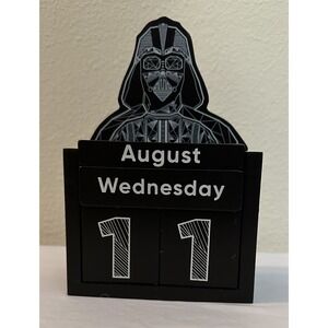 Star Wars Darth Vader Perpetual Block Calendar Wall Mount or desk Pre Owned EUC